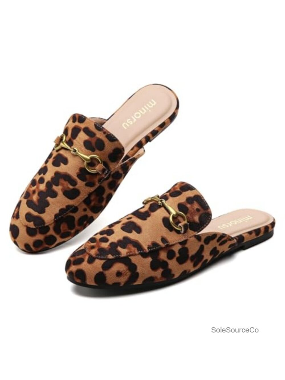 Buckle Mule Flats Memory Foam Closed Round Toe Work Office Business